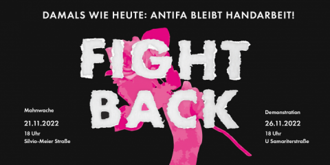 Fight Back Demo am 26.11. um 18 Uhr U-Bahn Samariter