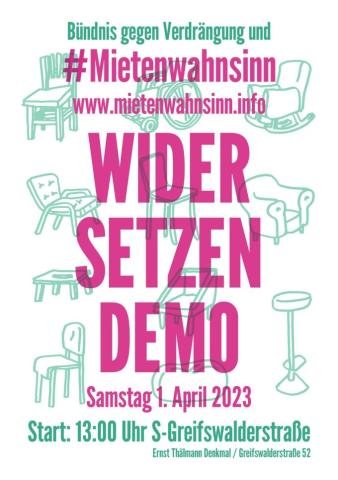 Demo Widersetzten am 01.04. 13:00 Uhr, Ernst Thälmann Denkmal