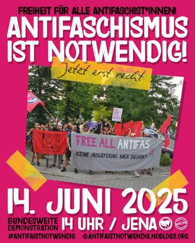 Aufruf zur Demo am 14.06.2025 in Jena