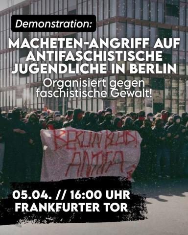 Demo Sonntag, 05.04.2026 | 16:00 Uhr | Frankfurter Tor, 10243 Berlin