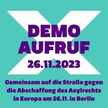 Aufruf Demo Stop GEAS 26.11. Oranienplatz