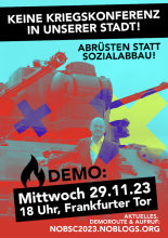 No BSC23 Demo am 29.11. um 18 Uhr Frankfurter Tor