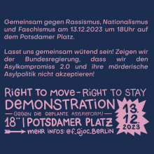 Demo gegen den europäiachen Asylkompromiss
