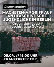 Demo Sonntag, 05.04.2026 | 16:00 Uhr | Frankfurter Tor, 10243 Berlin